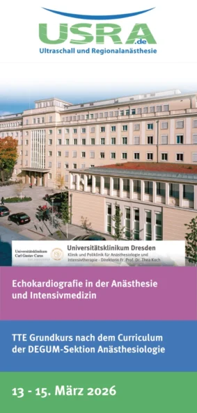 Kursplatz Echokardiografie in der Anästhesie und Intensivmedizin - Dresden März 2026