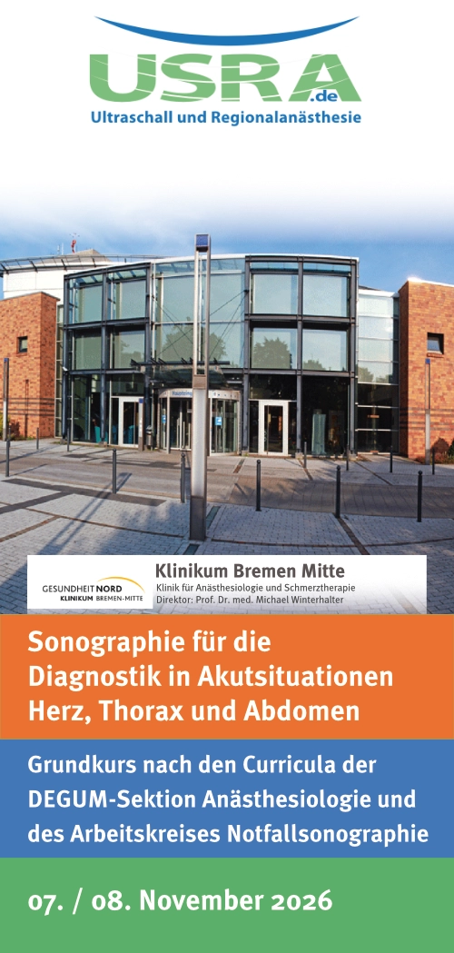 Kursplatz GK Sonografie in Akutsituationen - Bremen November 2026