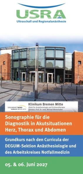 Kursplatz GK Sonografie in Akutsituationen - Bremen Juni 2027
