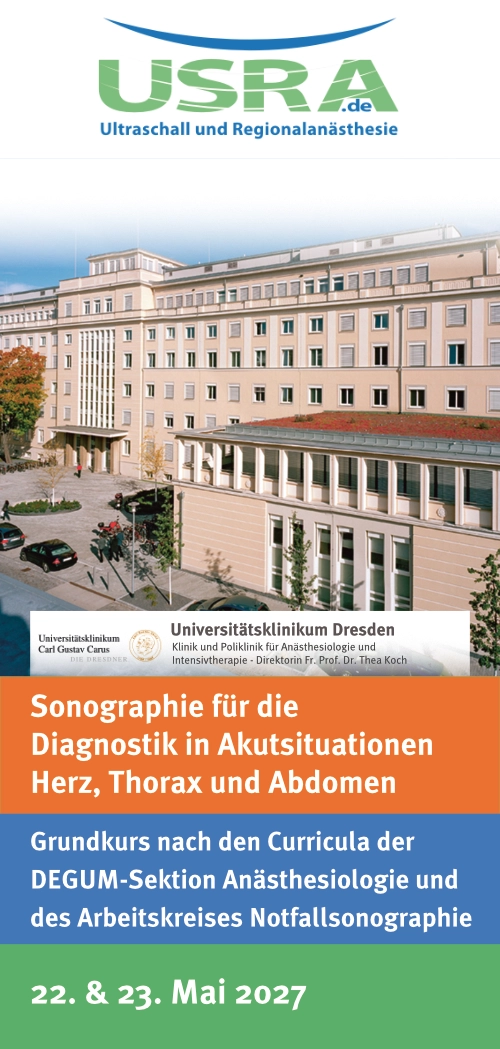 Kursplatz GK Sonografie in Akutsituationen - Dresden Mai 2027